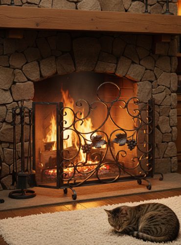 Pribor za kamin od kovanog